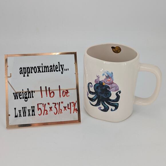 Rae Dunn Disney Villains Ursula Mug Ceramic Cup Sea Witch Poor Unfortunate Souls - Picture 10 of 10